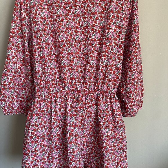 EUC - MNG Mango 'Simone' Floral Romper in Fuchsia - Size XL - Picture 11 of 13